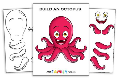 Printable Build An Octopus Cut-Outs | Just Family Fun