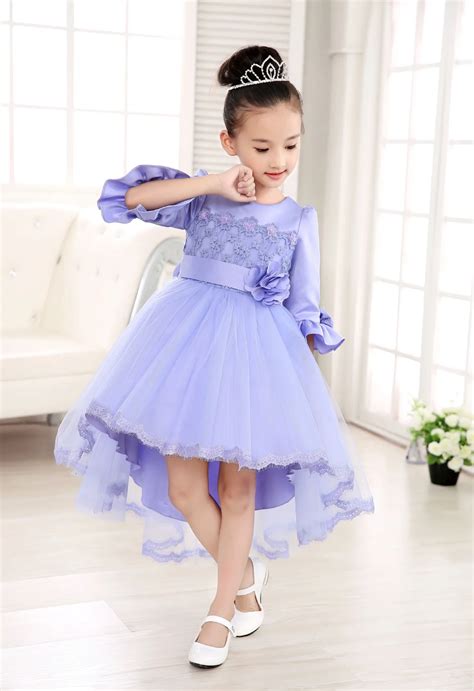 Aliexpress.com : Buy 2017 children prom dresses short front long back applique lace girls dress ...