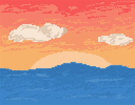 Sunset pixel art