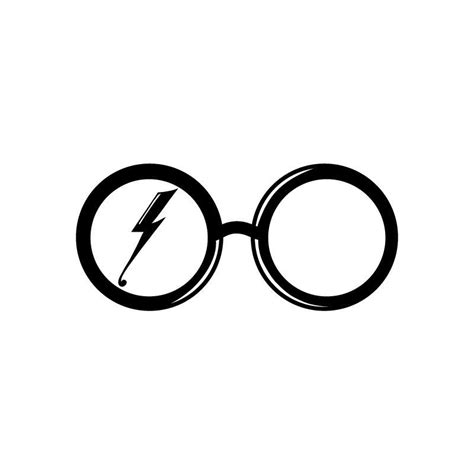 Harry Potter Glasses and Scar Silhouette - Custom Vinyl Wall Art Decal ...