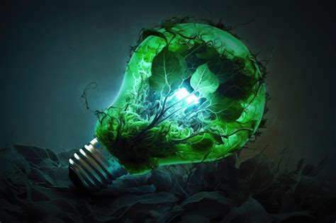 Premium Photo | Invention of green energy