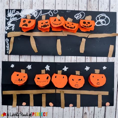 5 Little Pumpkins Craft with FREE Template to Lift the Flap - A Little ...