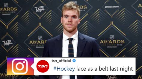 Connor McDavid wore a hockey lace as a belt to the NHL Awards and it ...