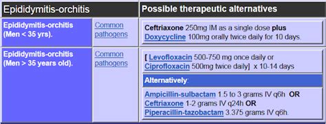 ASK DIS: Treatment of Epididymitis and Orchitis