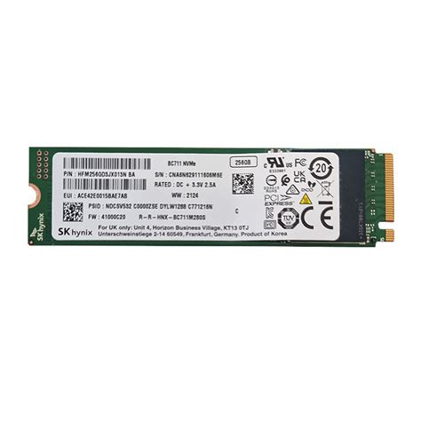 SSD 256GB SK hynix, BC711 NVMe, PCIe Gen3 x4, bulk, Формат 2280, 80 мм - eMAG.bg