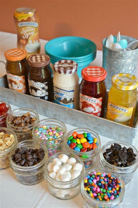 Build Your Own Sundae Bar | Ice cream sundae bar, Ice cream birthday party, Bars recipes