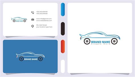 Car logo with business card template 2948006 Vector Art at Vecteezy