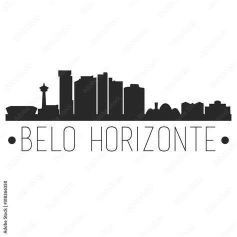 Belo Horizonte Brazil. City Skyline. Silhouette City. Design Vector. Famous Monuments. Stock ...