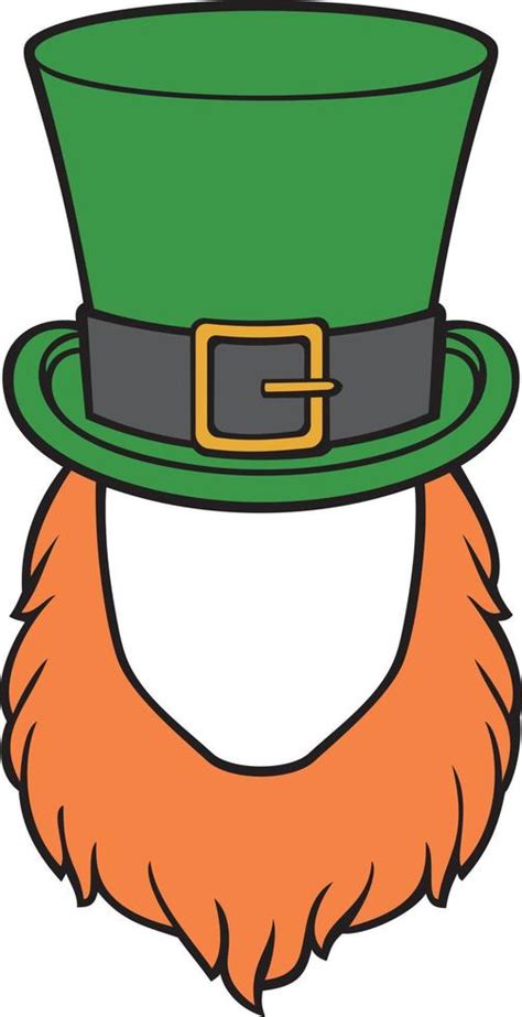 Leprechaun with Beard and Top Hat. Saint Patrick's Day Design. Vector ...