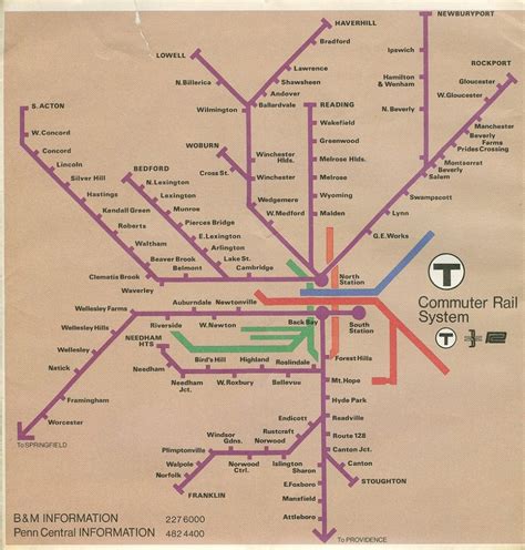 Transit Maps: Historical Map: Boston Commuter Rail, 1976