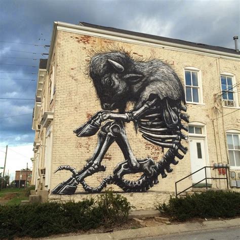 ROA creates a new mural for PRHBTN in Lexington, Kentucky | Street art, Urban street art, Street ...