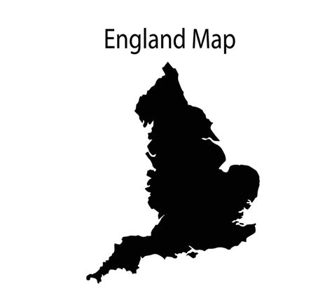 England Map Silhouette Vector Illustration in White Background 11571803 ...