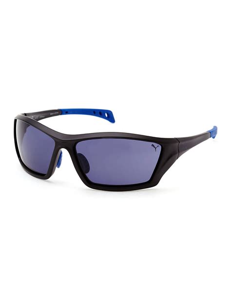 Lyst - Puma Pu14701 Black Sport Wrap Sunglasses in Black for Men