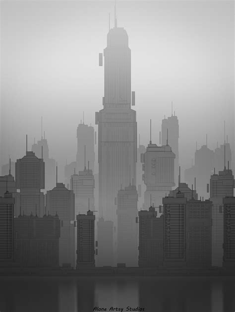 ArtStation - Cityscape Black & White