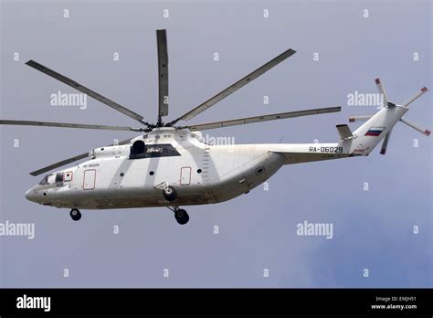 Mil Mi-26, the world largest production helicopter arrives for a fuel stop in Malta Stock Photo ...