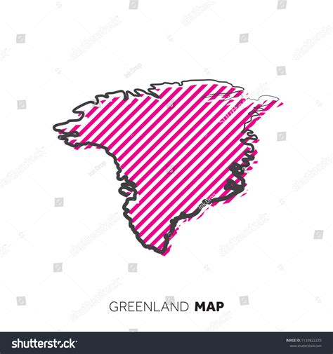 Greenland Vector Country Map Map Outline Stock Vector (Royalty Free ...