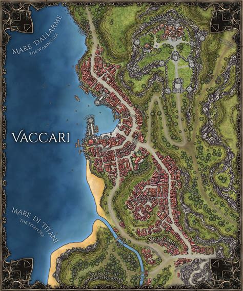 Fantasy Port City Map