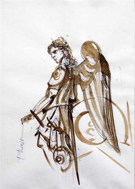 Warrior Angel Drawing by Paula Craioveanu | Saatchi Art