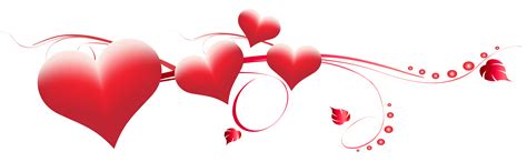 Valentine's Day Hearts Decoration Transparent PNG Clip Art Image | Gallery Yopriceville - High ...