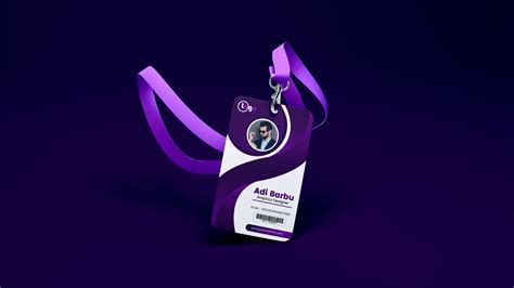 Professional Purple Id Card Design – GraphicsFamily