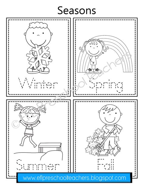 Free Four Seasons Worksheets For Kindergarten