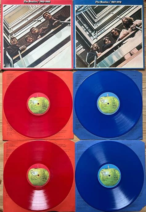 Beatles - Beatles 1962-1966 & 1967-1970 [coloured red and blue vinyl UK pressing] - Multiple ...