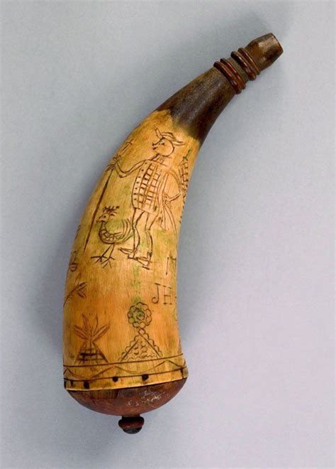 Primitive scrimshaw powder horn dated 1794, ini - Jan 15, 2010 | Pook & Pook, Inc. in PA ...