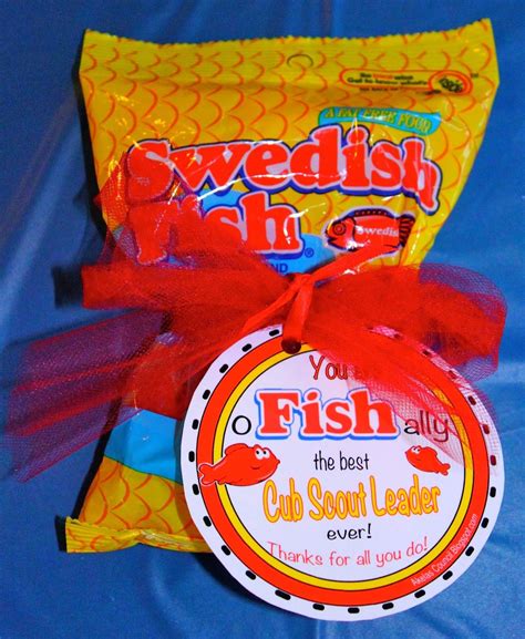 Swedish Fish * Cub Scout Leader PRINTABLE gift. You are o-FISH-ally the best Cub Scout Leader ...