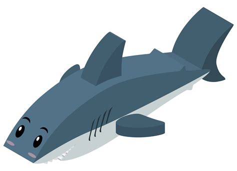 Shark in 3D design 370410 Vector Art at Vecteezy