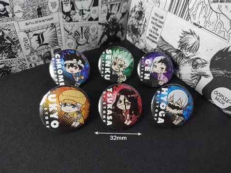 Dr. Stone Badges Anime Jewelry Anime Fan Gift Cosplay Senku Chrome Gene ...