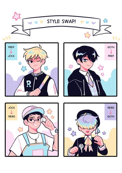 Style Swap! in 2021 | Boyfriend comics, Webtoon characters, Webtoon