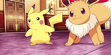 pikachu y eevee gif | Cute pokemon pictures, Cute pokemon, Cute pikachu