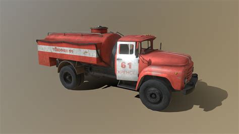 Zil-130 Fire Truck - 3D model by shtran [9e1b4d3] - Sketchfab