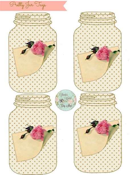 Pretty Jar Tags - Etsy