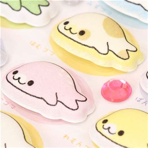 Mamegoma baby seals sponge glitter stickers San-X - Sticker Sheets - Sticker - Stationery ...