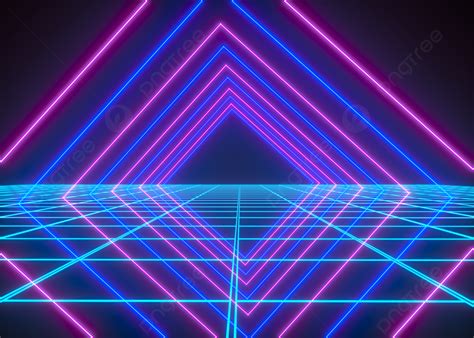 Red Blue Quadrilateral Neon Background, Neon Lights, Laser, Glare Background Image And Wallpaper ...