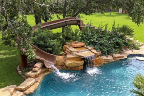 Swiming Pools Backyard Pools With Forest Garden Theme Also Rock Wall ...