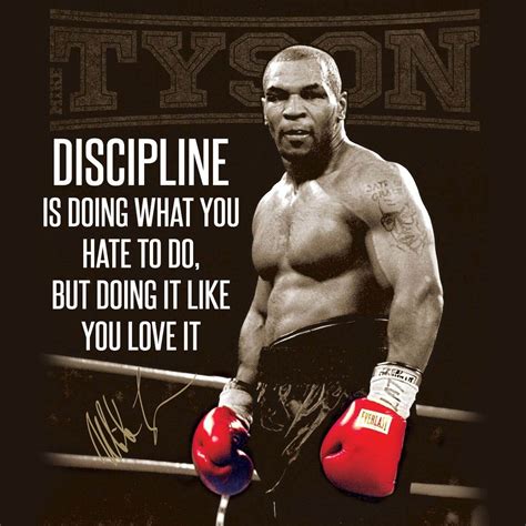 Discipline Is Doing What You Hate To Do - Iron Mike Tyson - Large Art ...