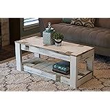 Amazon.com: del Hutson Designs - Rustic Barnwood Coffee Table, USA Handmade Reclaimed Wood ...