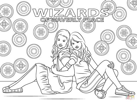 Harper and Alex from Wizards of Waverly Place coloring page | Free ...