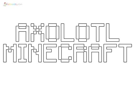 Minecraft Axolotl Coloring Pages