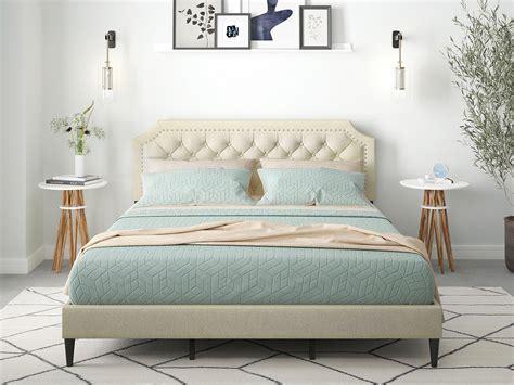 Glenwillow Home Curta Upholstered Platform Bed Frame | MattressFirm