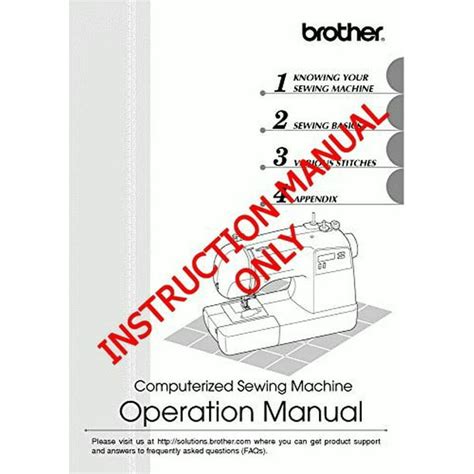 Brother XR-9000 Sewing Machine Owners Instruction Manual - Walmart.com ...