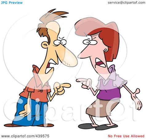 Royalty-Free (RF) Clip Art Illustration of a Cartoon Couple Engaged In ...