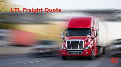 LTL Freight Quote - Lean Inc - Best Lean Shipping Service in the USA