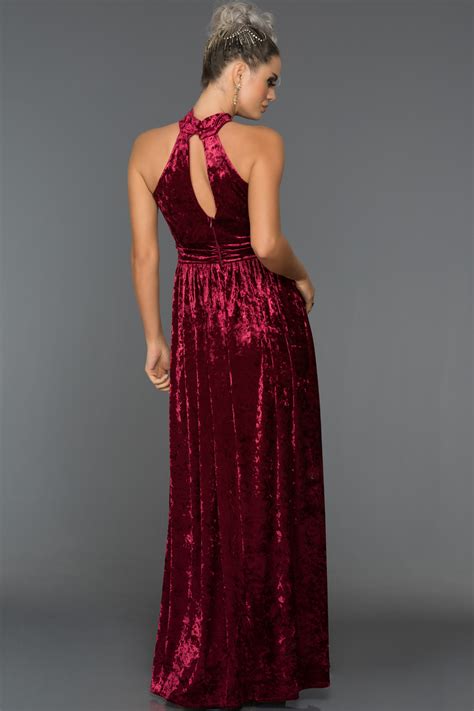 Long Brown Velvet Evening Dress BL2093 | Abiyefon.com