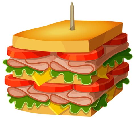 Huge Sandwich PNG Vector Clipart Picture | Clip art, Food illustration ...