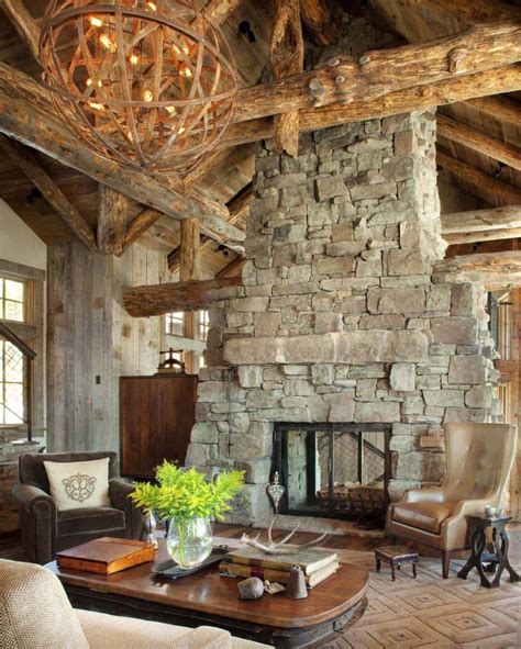 Ski lodge hideaway in Montana boasts gorgeous mix of rustic and industrial | Rustic stone ...