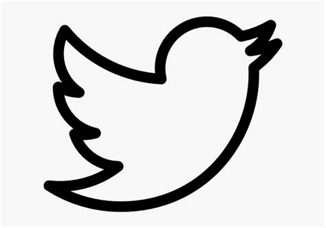 Twitter Icon Transparent Outline - Twitter Logo Black And White Png, Png Download , Transparent ...