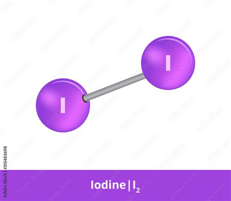 Vector ball-and-stick model of chemical substance. Purple icon of ...